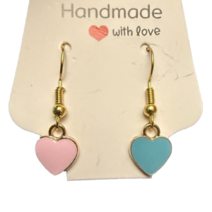 Children's heart shaped earrings.